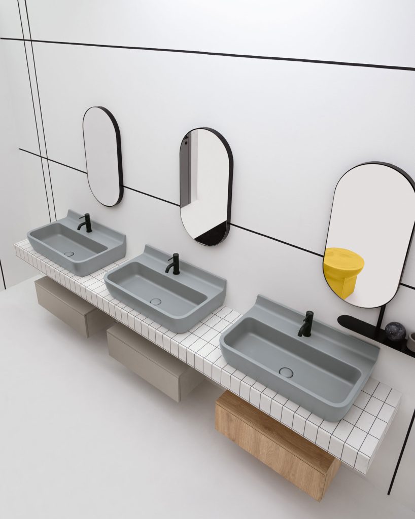 Counter-top/wall-hung basin 80x48 cm - AXA Ceramica